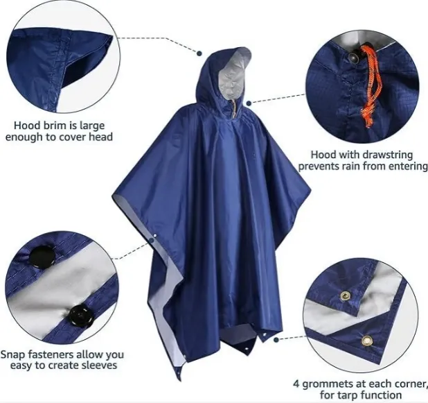 Vibrant Colorful Rain Jackets Meet Silver Reflective Safety