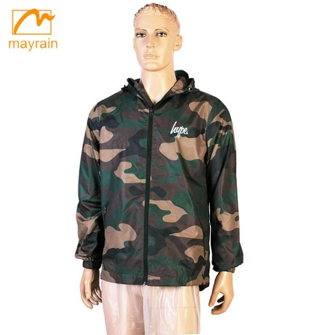Full printing 100&waterproof wearable striped polyester fashion windproof raincoat