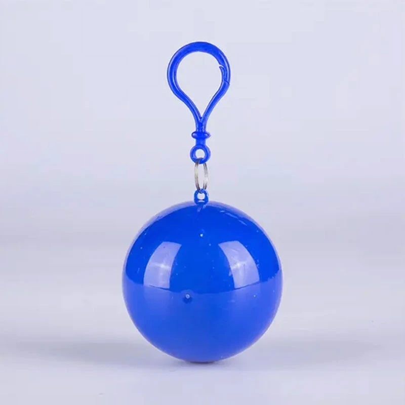 Custom Keychain Ball poncho Disposable Cheap PE Rain Poncho