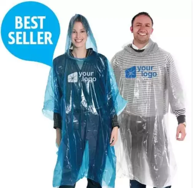 Polyester long raincoat with waterproof zipper windproof outdoor rain coat for adult button cuff