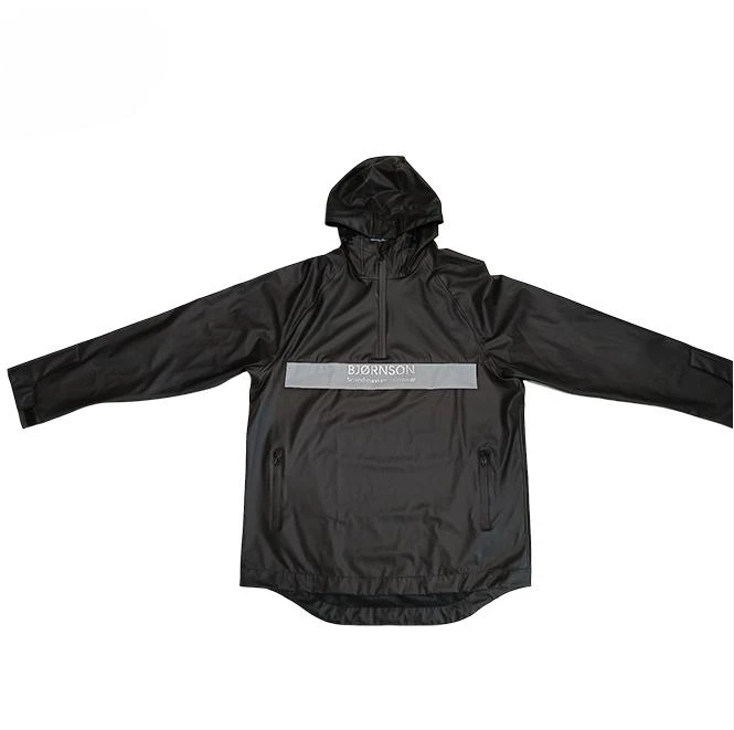 성인 버튼 커프를 위한 방수 지퍼 방풍 야외 레인 코트를 가진 폴리에스터 긴 레인코트