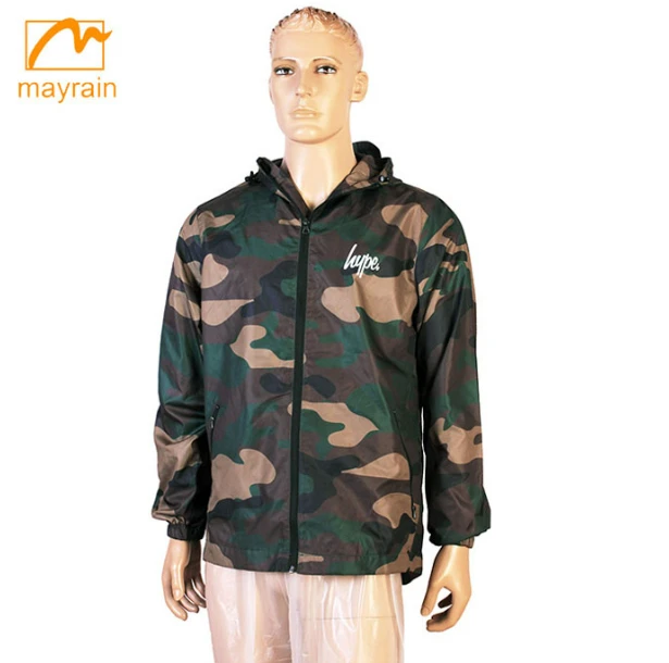 Polyester long raincoat with waterproof zipper windproof outdoor rain coat for adult button cuff Polyester long raincoat with waterproof zipper windproof outdoor rain coat for adult button cuff