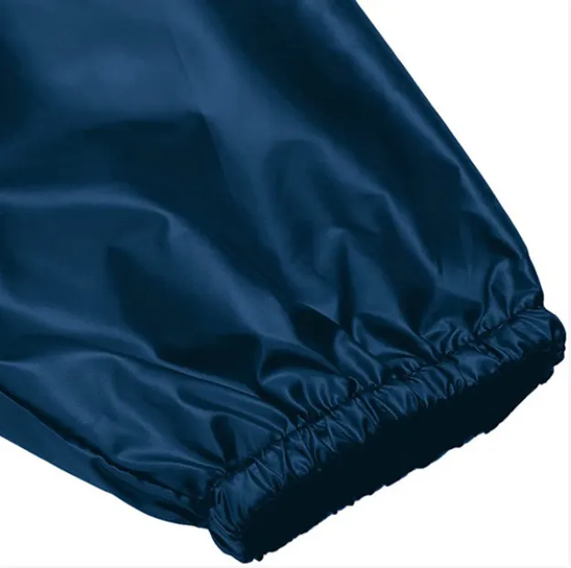 Polyester long raincoat with waterproof zipper windproof outdoor rain coat for adult button cuff Polyester long raincoat with waterproof zipper windproof outdoor rain coat for adult button cuff