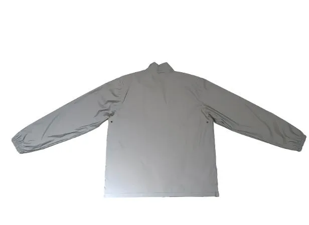 Polyester long raincoat with waterproof zipper windproof outdoor rain coat for adult button cuff