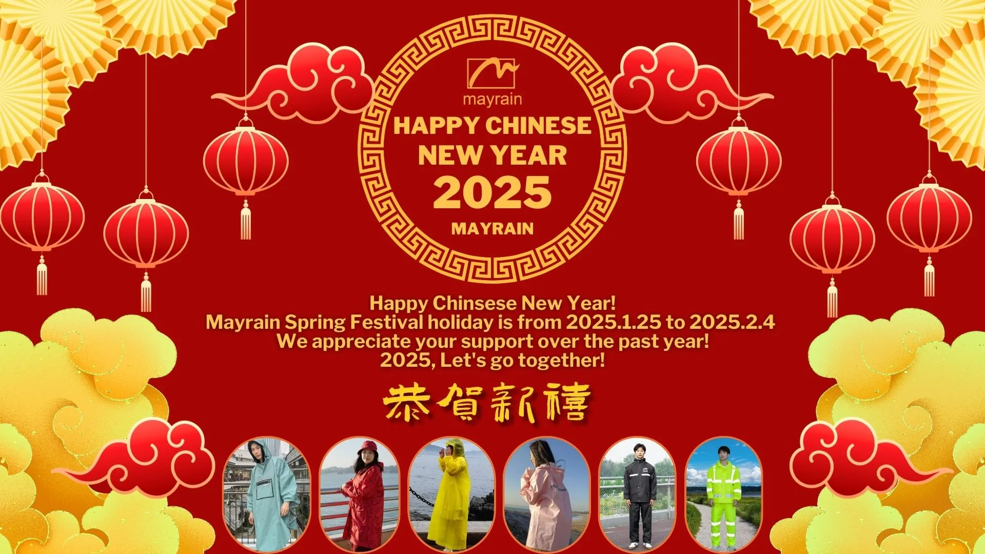 Polyester long raincoat with waterproof zipper windproof outdoor rain coat for adult button cuff