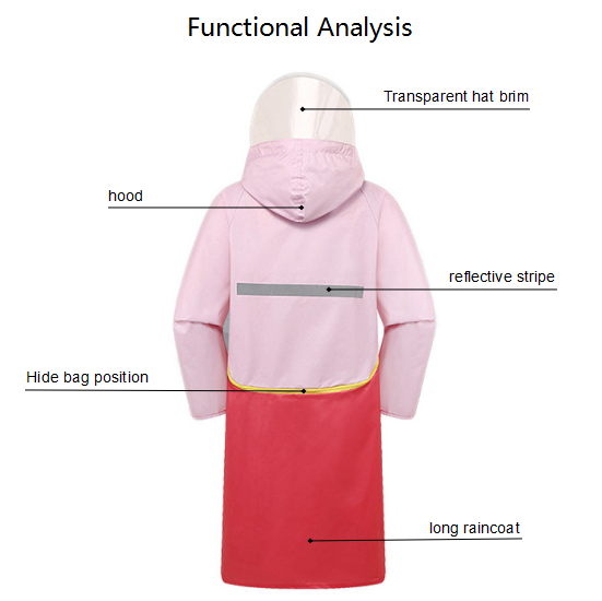 High Quality Outdoor Kids Waterproof Windproof Raincoat - Custom Print