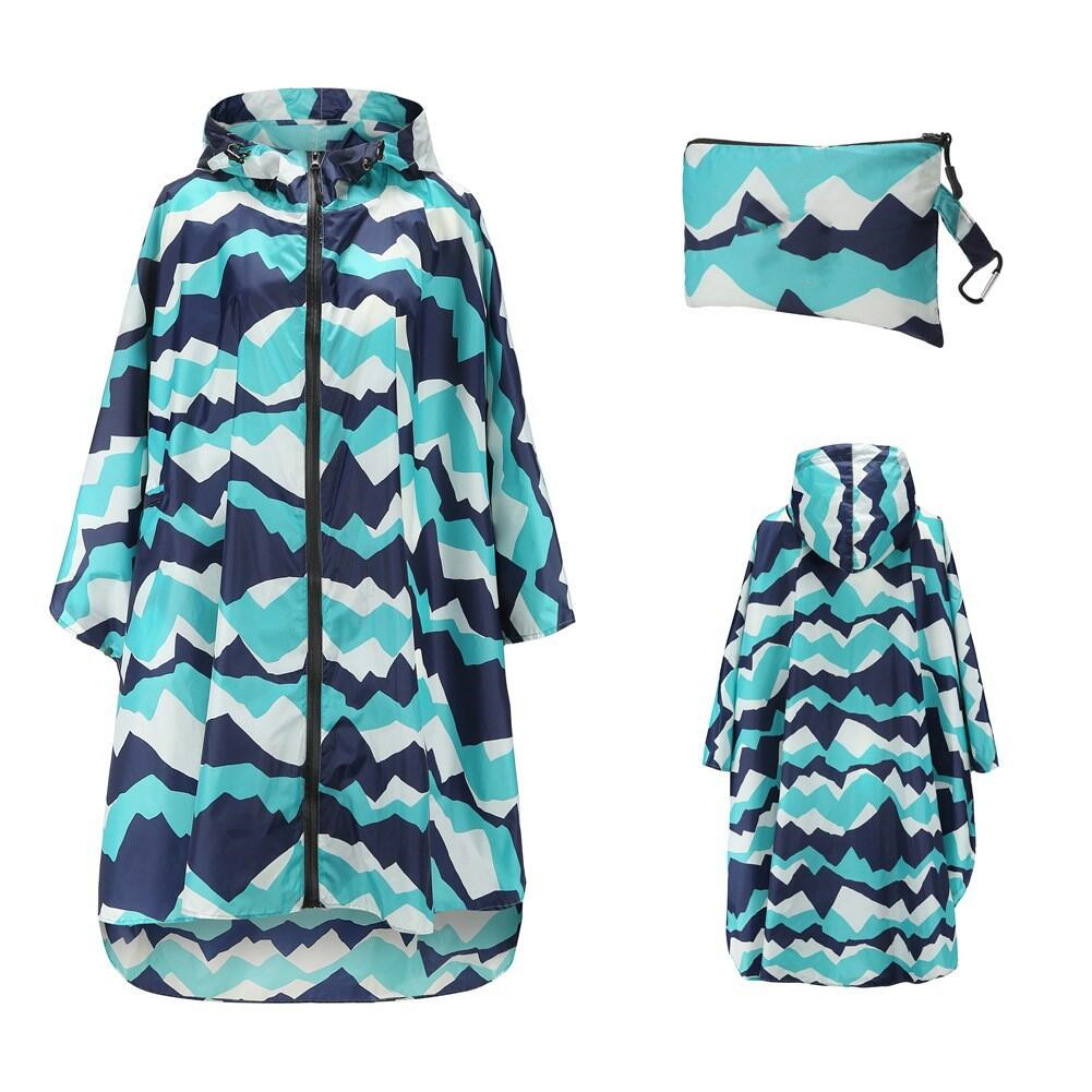 Fashionable Design Long Raincoat Rain Poncho Waterproof Polyester