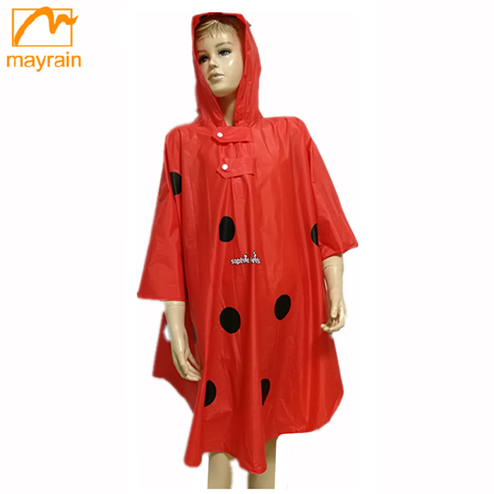 Lovely 100% Waterproof PVC rainponcho for kids