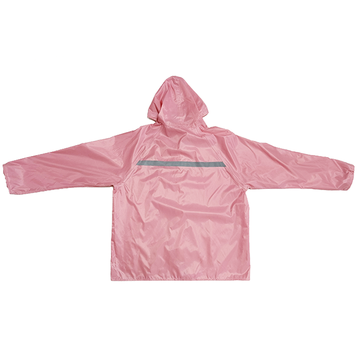 Women's PVC Waterproof Rain Jacket Reflective Stripes