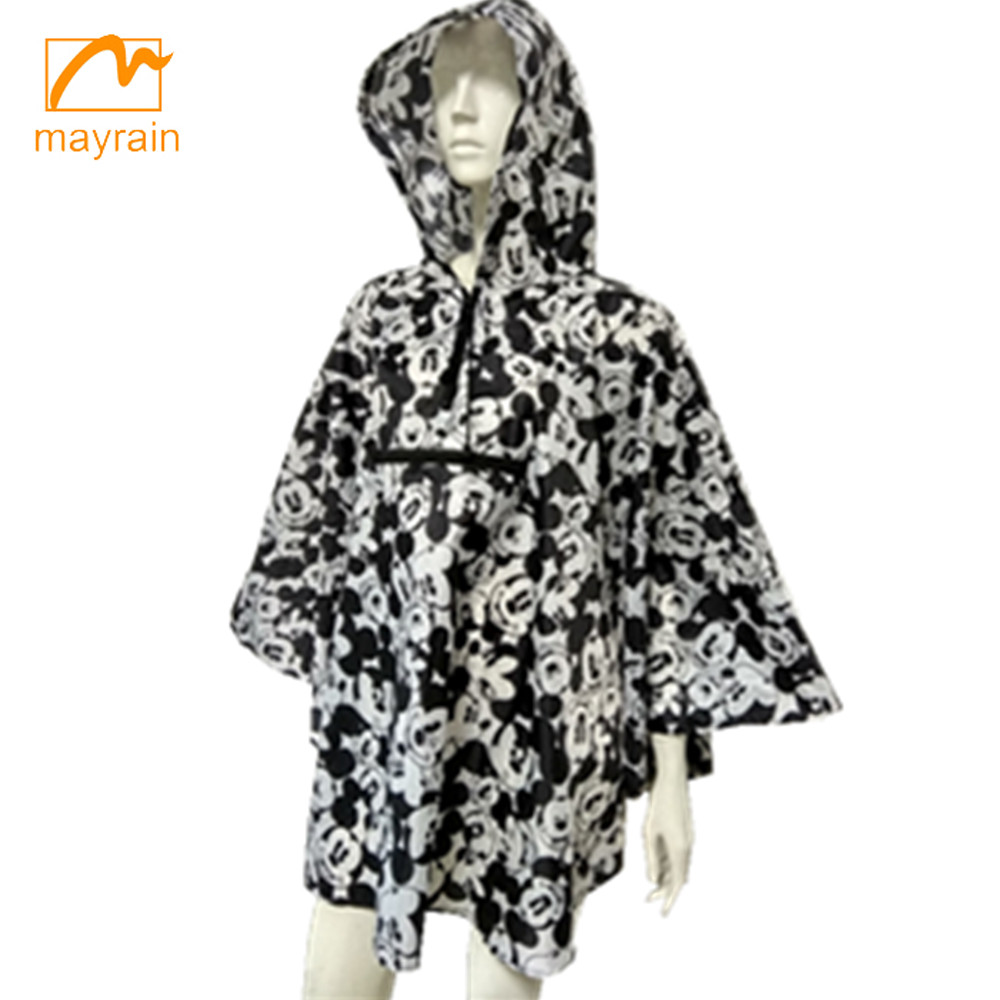 full printing rainsuit for adult outdoor waterproof raincoat rain jacket with pant