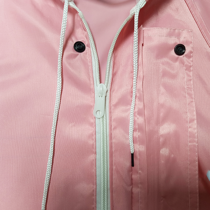 Women's PVC Waterproof Rain Jacket Reflective Stripes