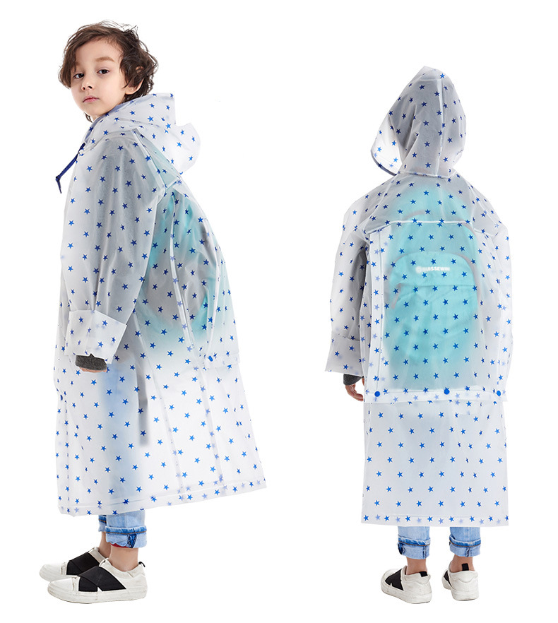 Kids Fashionable Waterproof Rain Poncho - Polyester Coat