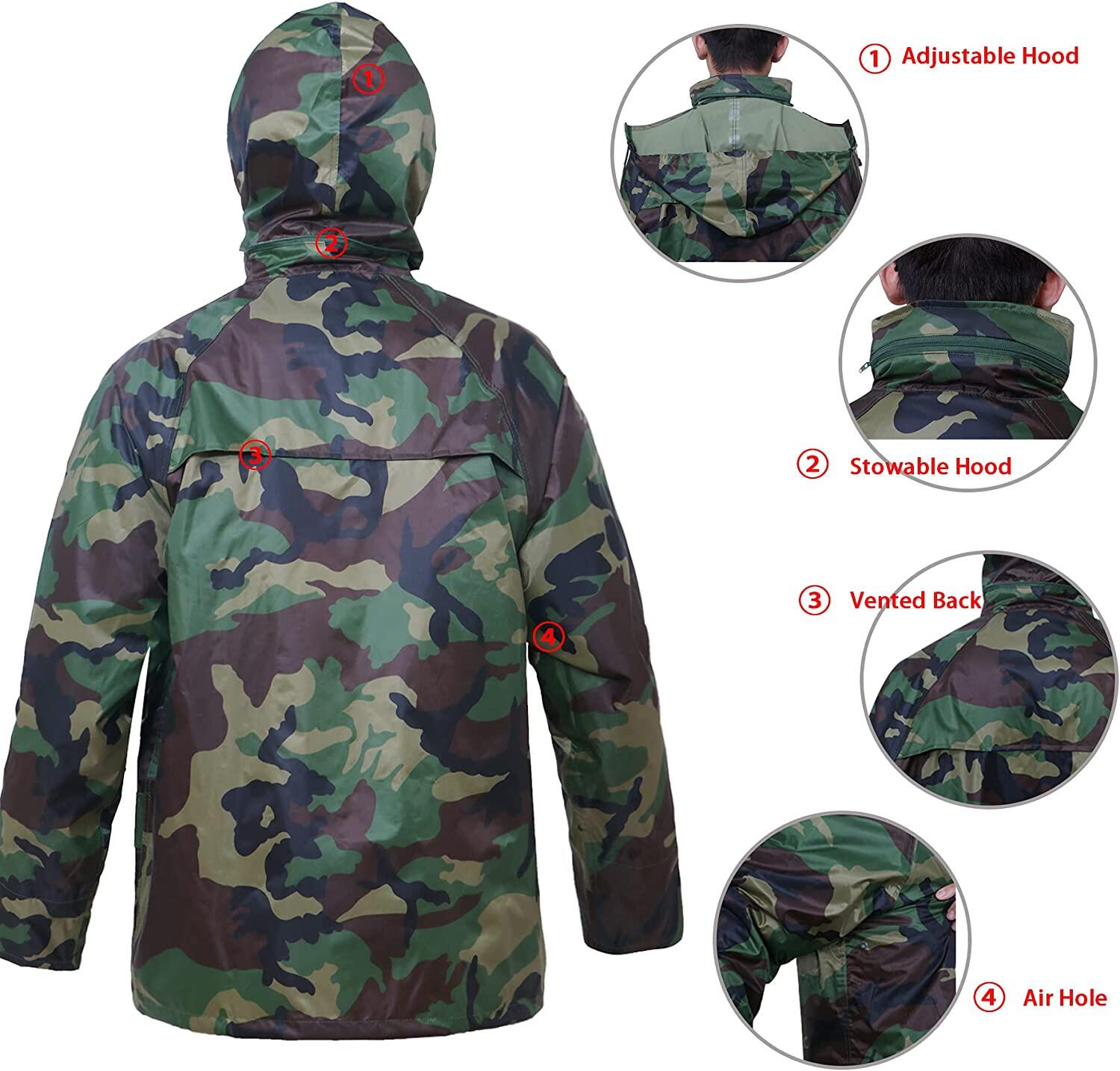 full printing rain suit polyester fabric raincoat waterproof rain jacket for motorcycle