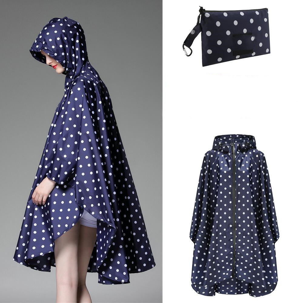 Fashionable Design Long Raincoat Rain Poncho Waterproof Polyester