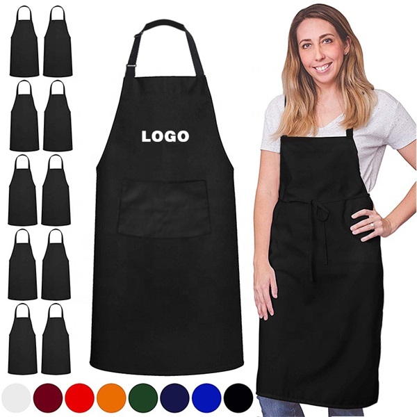 Wholesale Cotton Polyester Chef Food Cooking Aprons Kitchen Apron