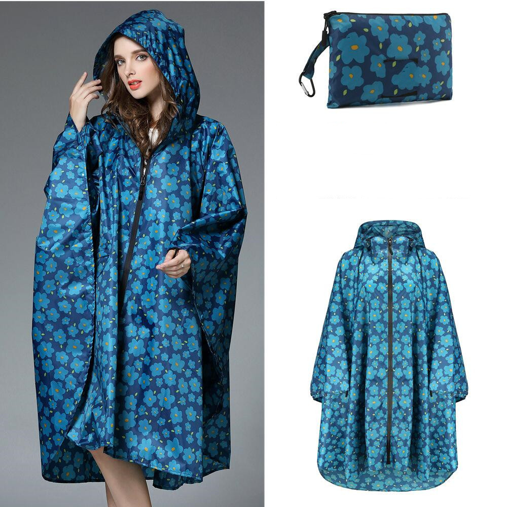 Fashionable Design Long Raincoat Rain Poncho Waterproof Polyester