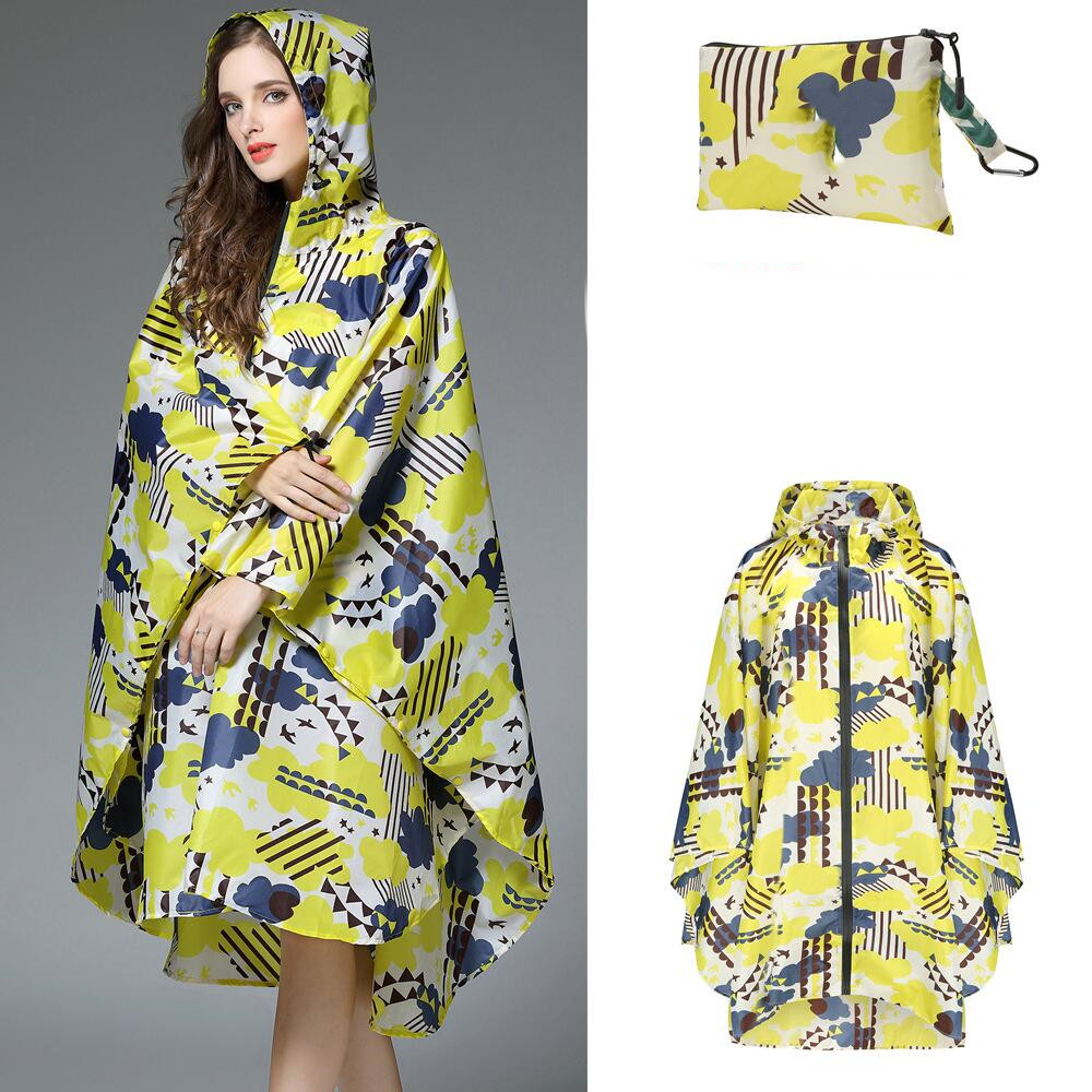 Fashionable Design Long Raincoat Rain Poncho Waterproof Polyester
