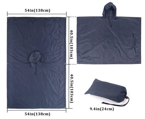Waterproof Multiple Use Rain Poncho – Durable, Lightweight, Portable
