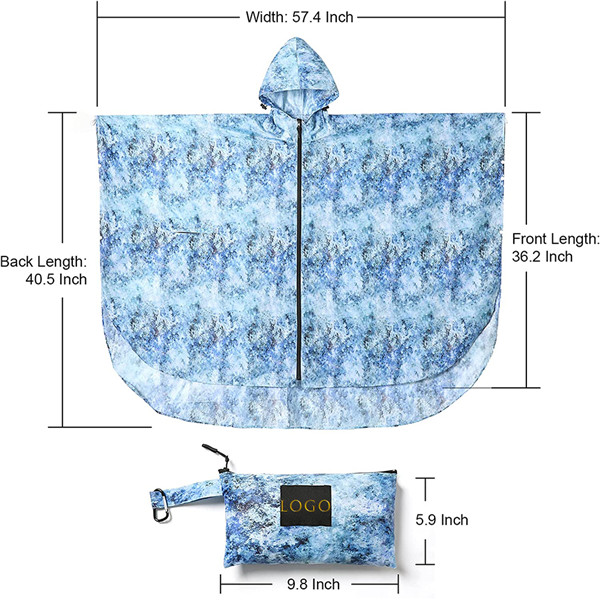 Ladies Hooded Rain Poncho for Outdoor Activity – Waterproof & Lightweight