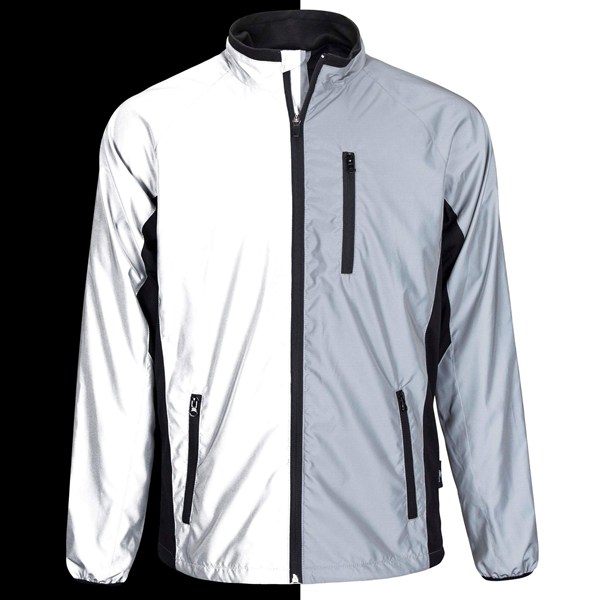 Fashion reflective rain jacket with logo