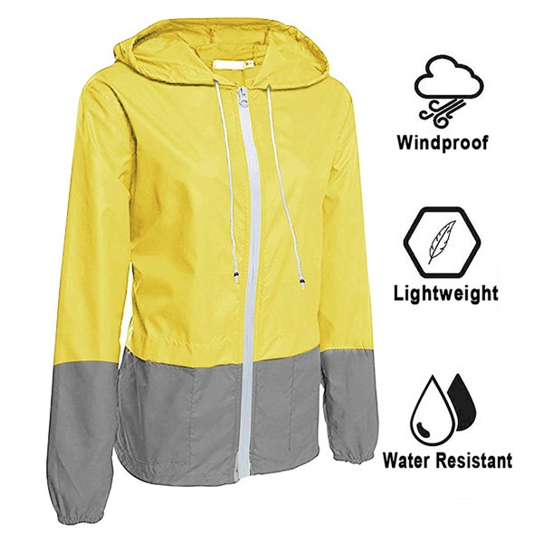 Packable Outdoor Hooded Windbreaker Jacket for Women | Light