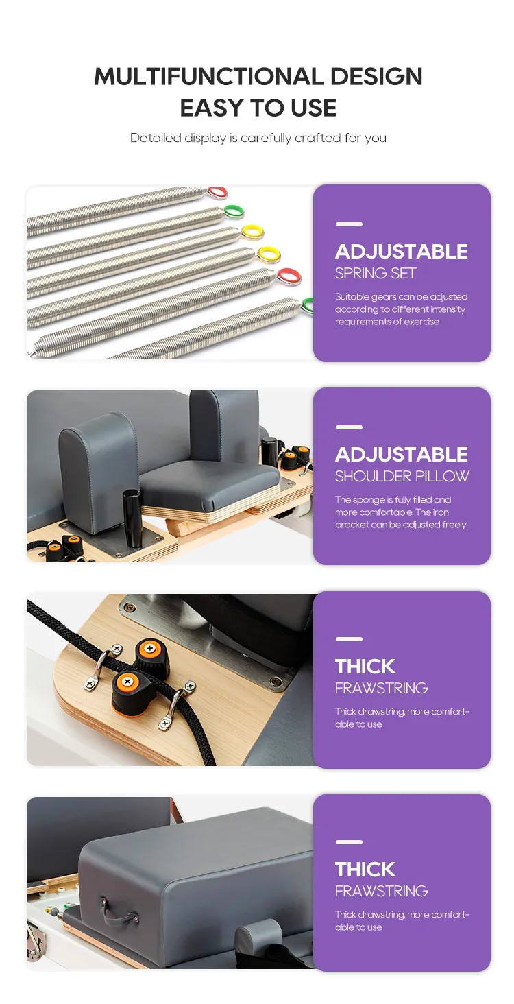 Factory Hot Sale Cadillac Bed Maple Pilates Studio Cadillac Bed Support