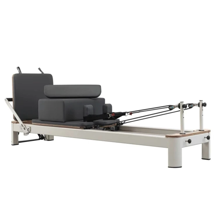 Full Slide Track Small White Reformer Aluminum Alloy Pilates Reformer
