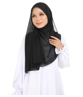 Black Chiffon Scarves And Under-Hijabs in Wholesale Fashion