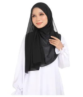 Black Chiffon Scarves And Under-Hijabs in Wholesale Fashion