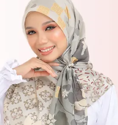 Finding Hayda Print Chiffon Scarves