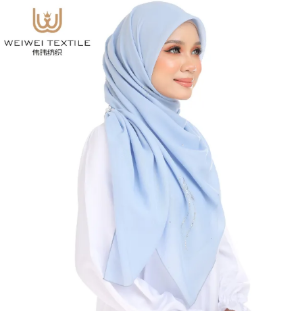 Premium Voile Use for Shiny Crystal Stone Women Scarves