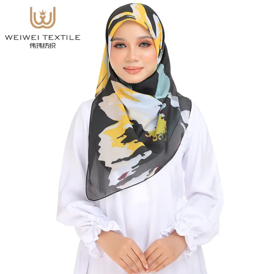 Malaysia Hijab Stretch Lace Edges Provide Grip Without Pins