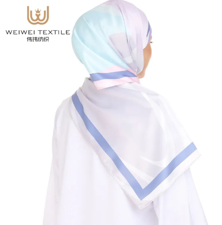 Satin Silk Scarf Smooth Texture Enhances Elegant Draping