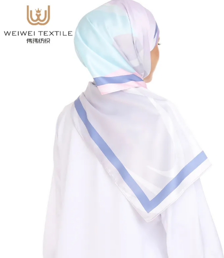 Elegant Satin Silk Scarves For Muslim Women