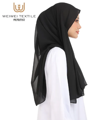 Versatile Square Chiffon Scarves For Muslim Women