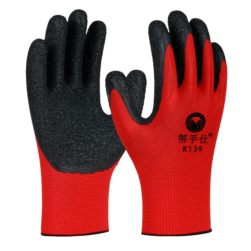 Waterproof Protective Rubber Leather Industrial Work Gloves
