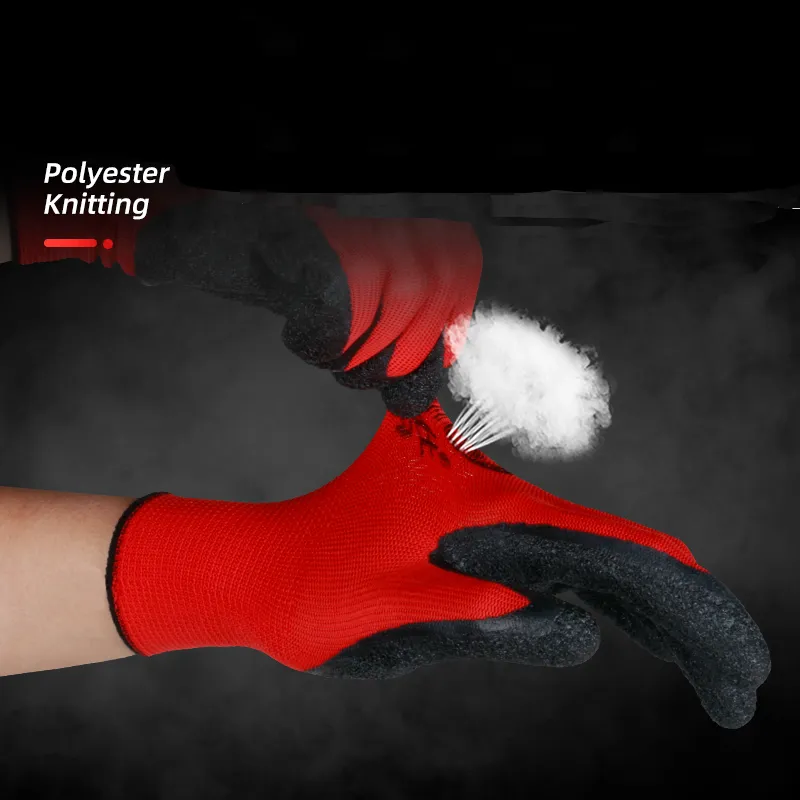 Protective Gloves Wear Rubber Leather Industrial Gloves For Work Waterproof