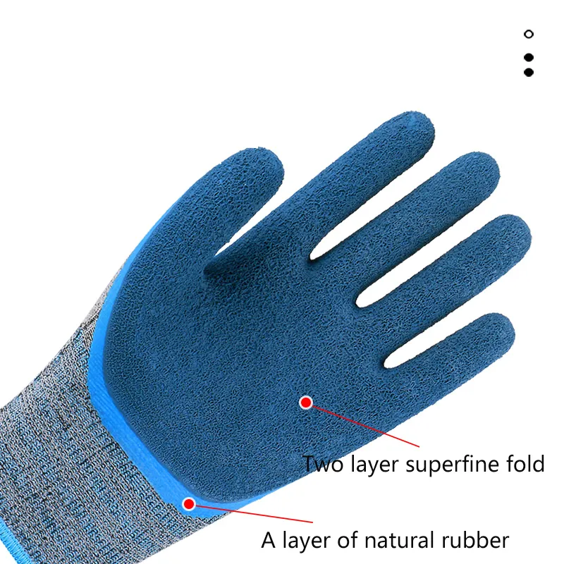 Wholesale Impact-Resistant Non-Slip Latex-Coated Work Gloves