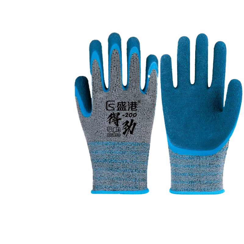 Wholesale Impact-Resistant Non-Slip Latex-Coated Work Gloves