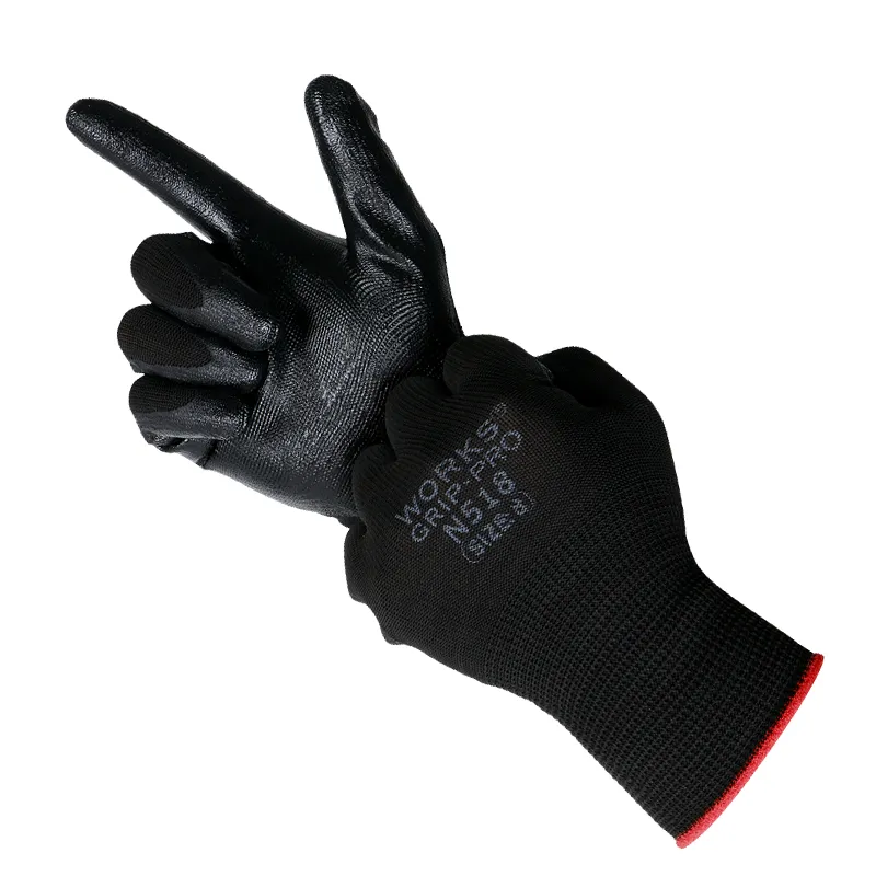 Need Wholesale Non-Slip Work Gloves Black Nitrile Coated?
