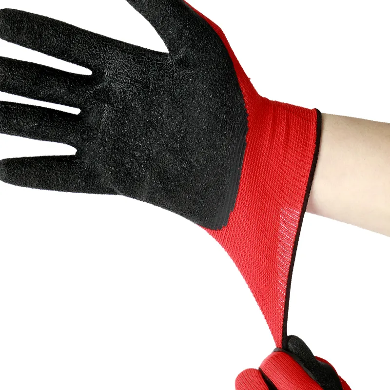 Protective Equipment For Heavy Construction Engineering Latex Breathable Safety Industrial Gloves