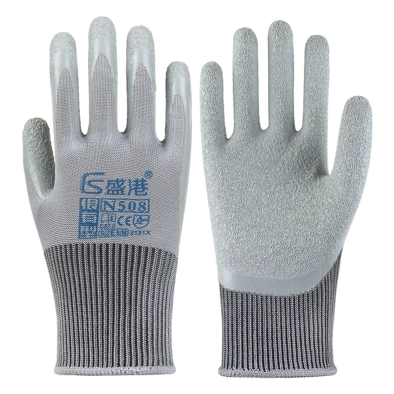 Safety High Quality Cutting Protective Gloves Grey Waterproof Industrial Gloves