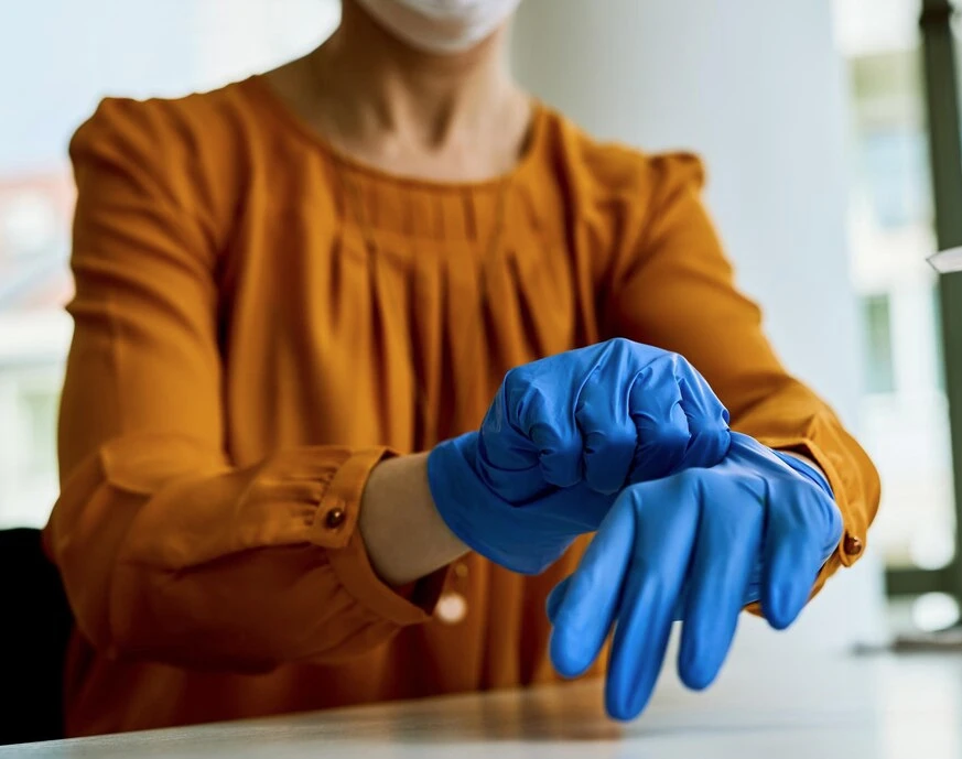 grey leather gloves womens