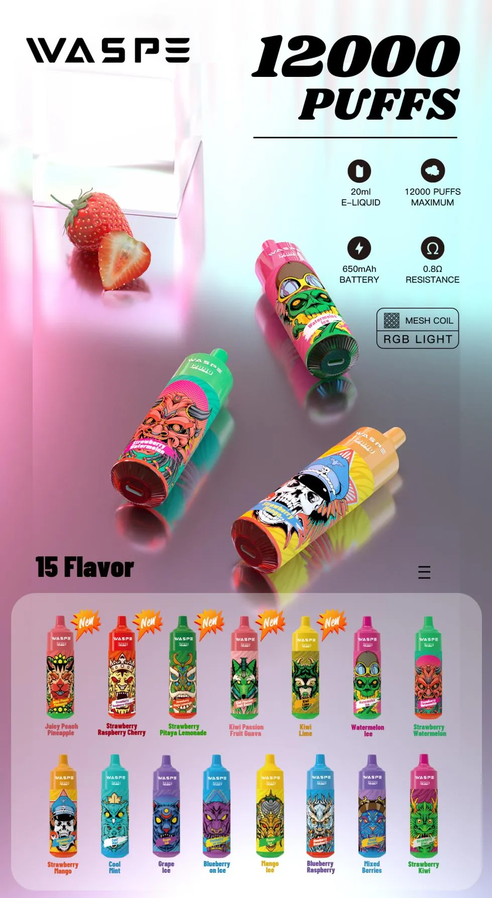 Hot sales WASPE 12000 PUFFS