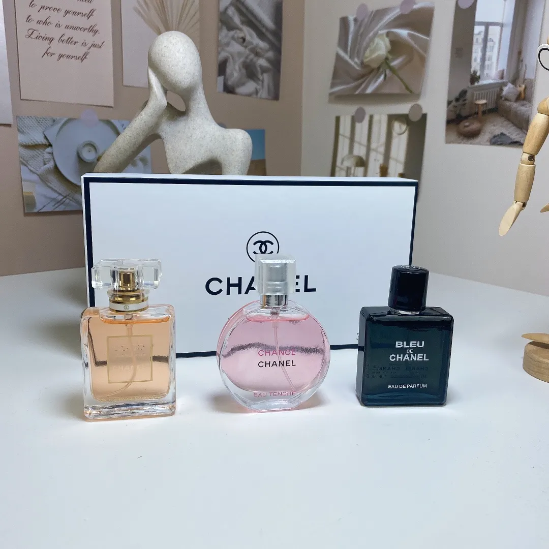 Chanel White Box Sample Set Of 3 Pieces, 30ml X, With Nozzle