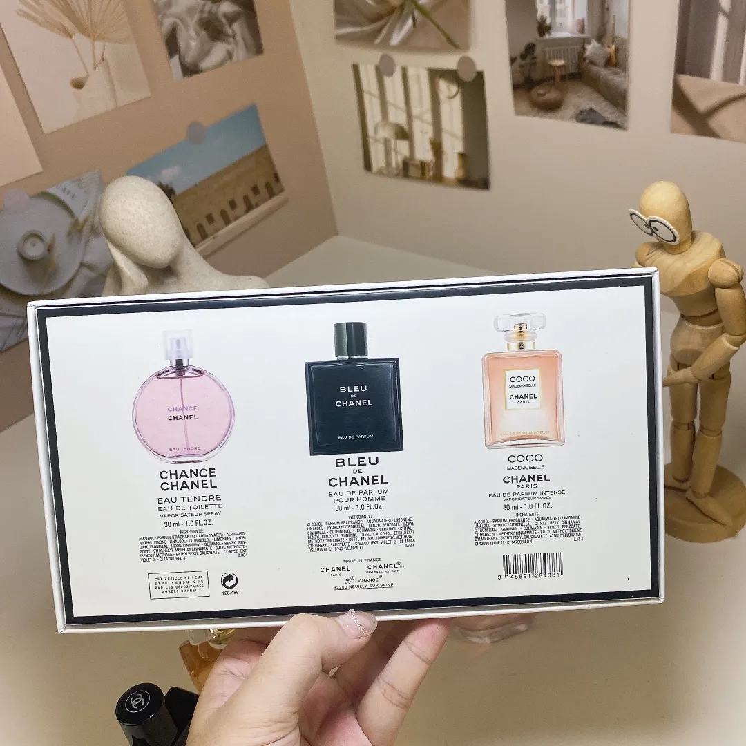 Chanel White Box Sample Set Of 3 Pieces, 30ml X, With Nozzle