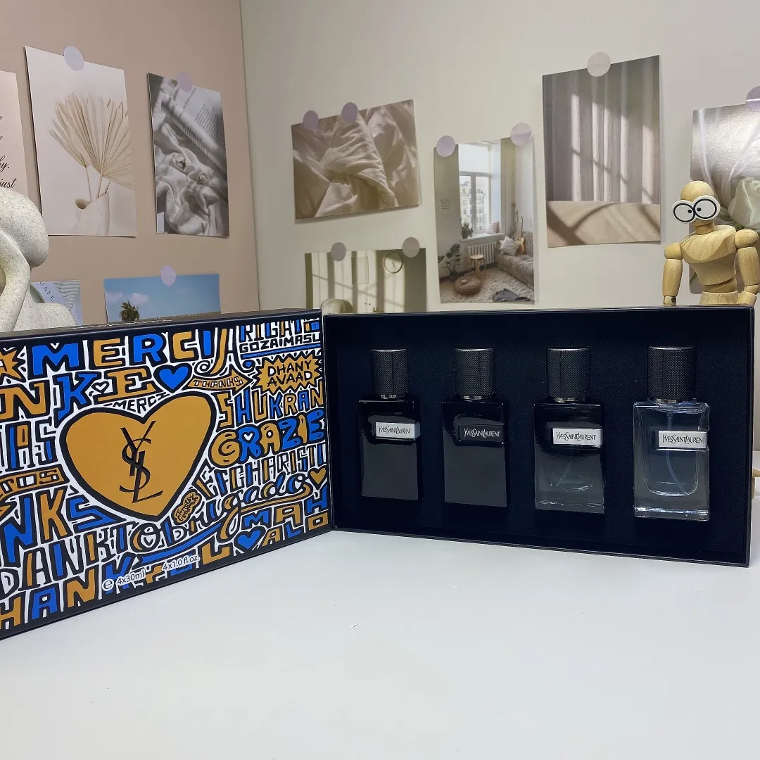 Saint Laurent Pioneer Men's Four Piece Set 30mi * 4 Pieces, With Nozzle