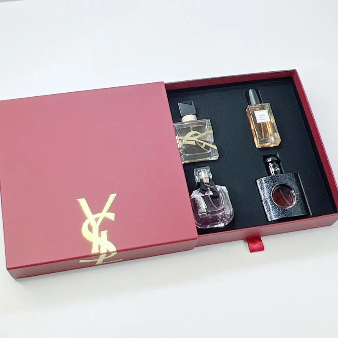Saint Laurent Perfume Sample 30ml Four Piece Red Box! 30mlx4 With Nozzle