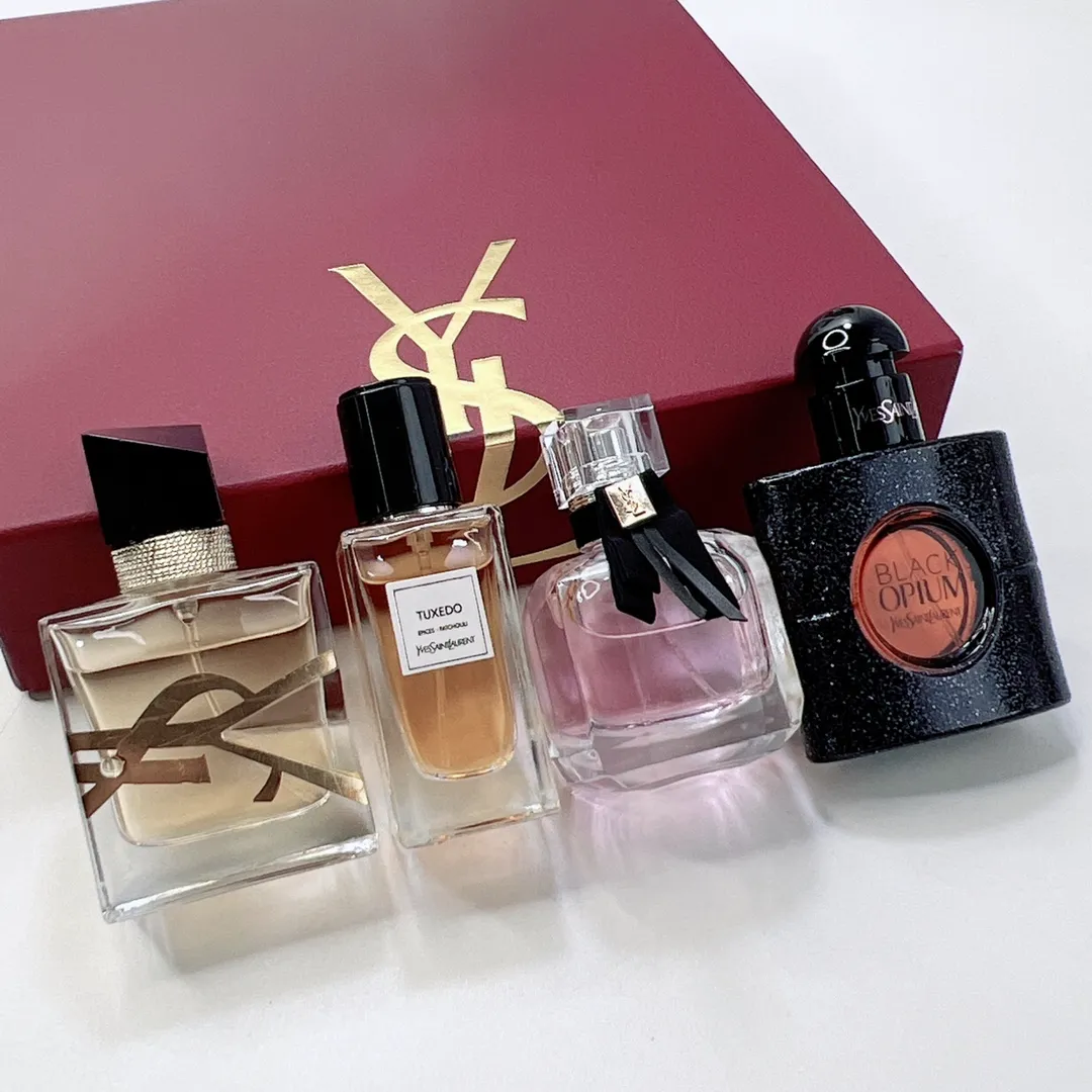 Saint Laurent Perfume Sample 30ml Four Piece Red Box! 30mlx4 With Nozzle
