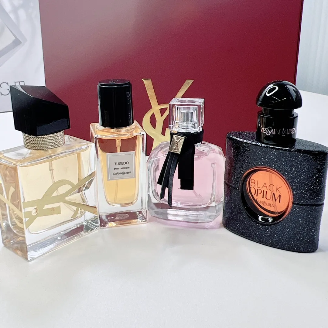 Saint Laurent Perfume Sample 30ml Four Piece Red Box! 30mlx4 With Nozzle